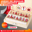 JUEGO DE BROCAS / FRESAS CORTADORAS DE MADERA 15 PIEZAS