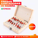 JUEGO DE BROCAS / FRESAS CORTADORAS DE MADERA 15 PIEZAS