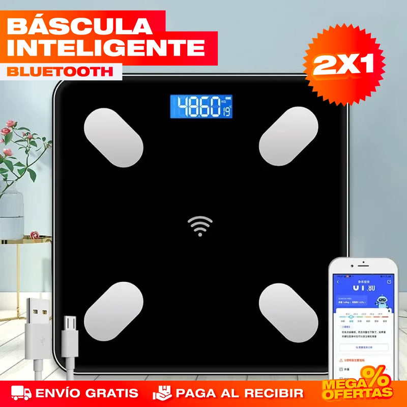 PROMO 2X1 BÁSCULA INTELIGENTE BLUETOOTH