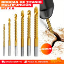 SET X 6 BROCAS DE TITANIO MULTIFUNCIÓN