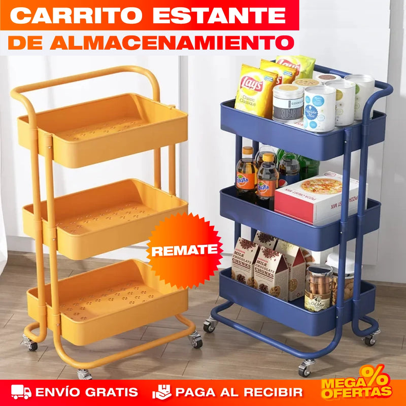 CARRITO ESTANTE ORGANIZADOR 3 NIVELES