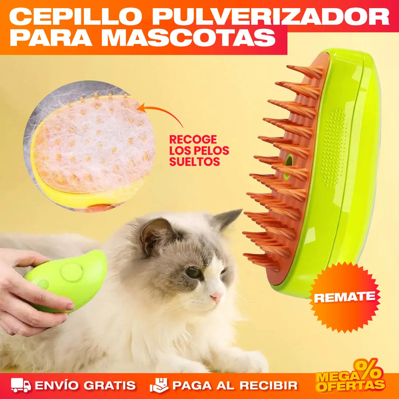 CEPILLO DE VAPOR PULVERIZADOR PARA MASCOTAS