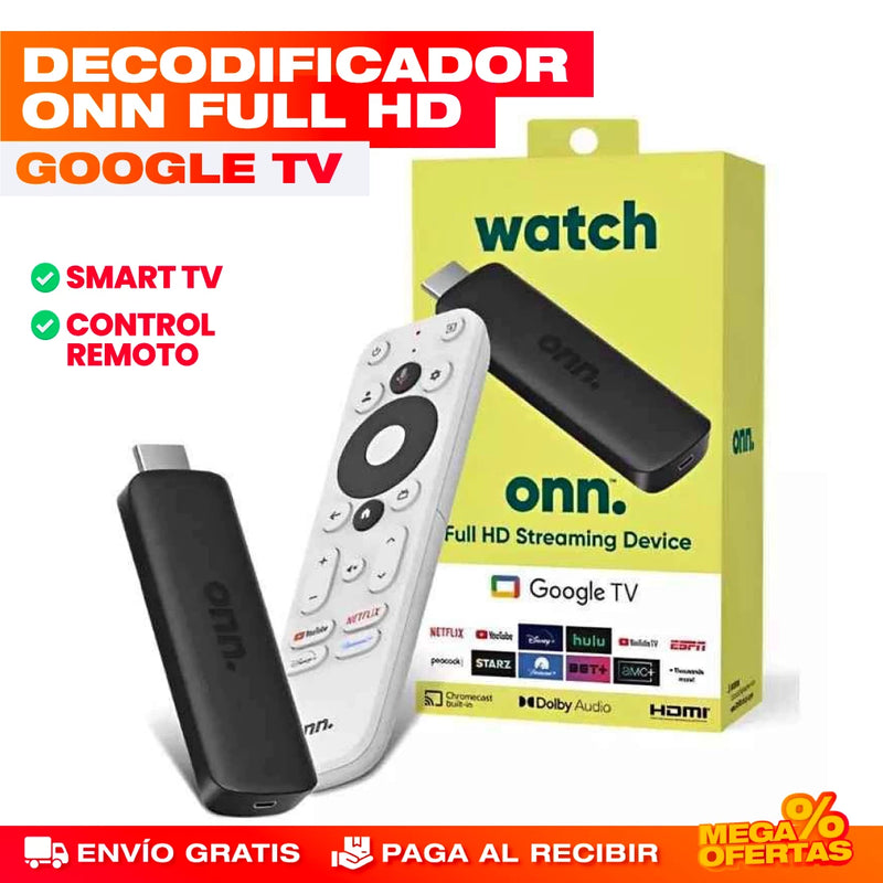 CONVERTIDOR SMART TV DE GOOGLE CON CONTROL REMOTO