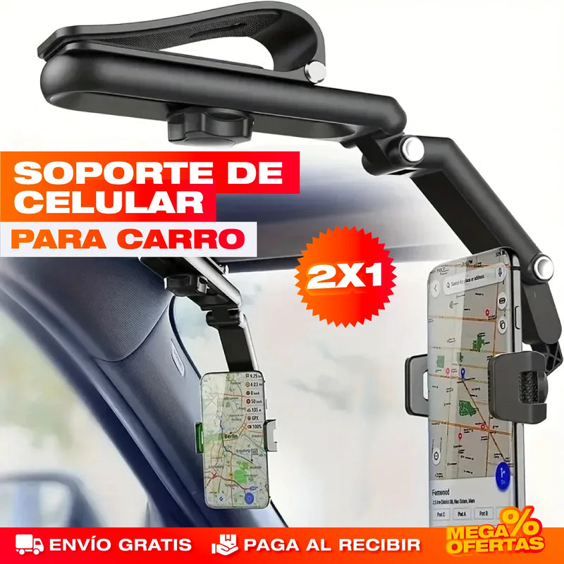 PROMO 2X1 SOPORTE DE CELULAR PARA CARRO MULTIFUNCIONAL