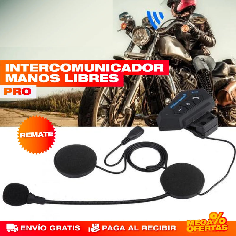 INTERCOMUNICADOR MANOS LIBRES PRO PARA MOTOS