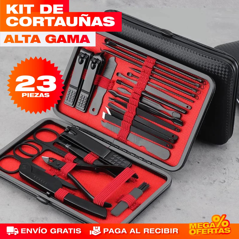 KIT CORTAUÑAS DE 23 PIEZAS ALTA GAMA