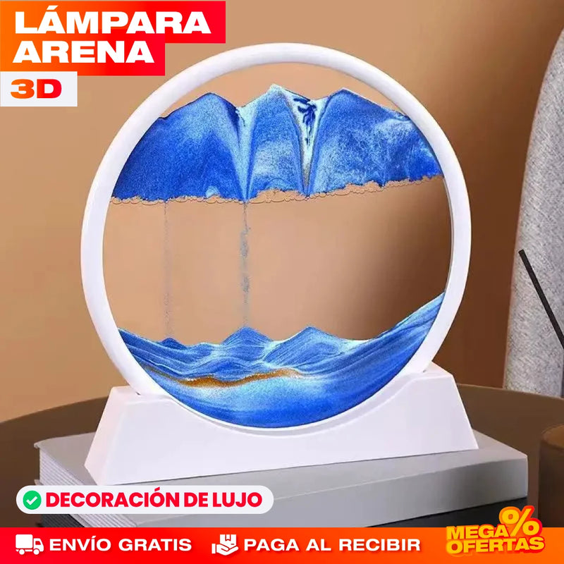 LÁMPARA RELOJ DE ARENA 3D