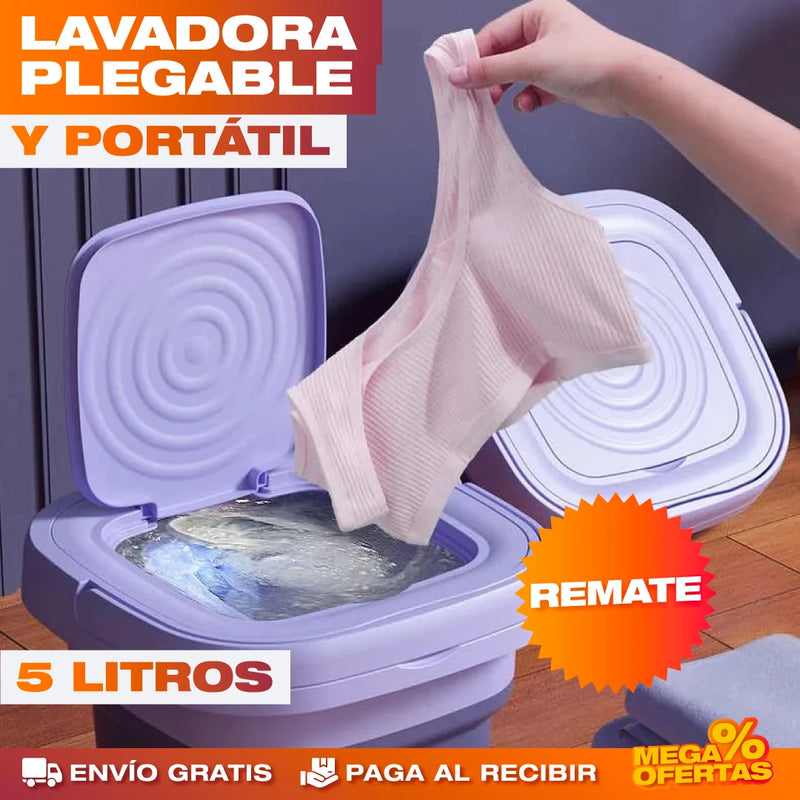 LAVADORA PLEGABLE Y PORTÁTIL DE 5 LITROS