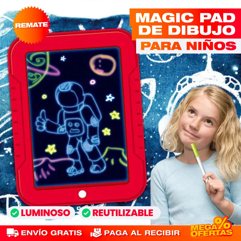 MAGIC PAD LUMINOSO DE DIBUJO PARA NIÑOS