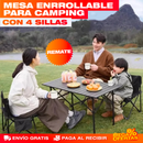 Mesa de Camping para 4 Puestos