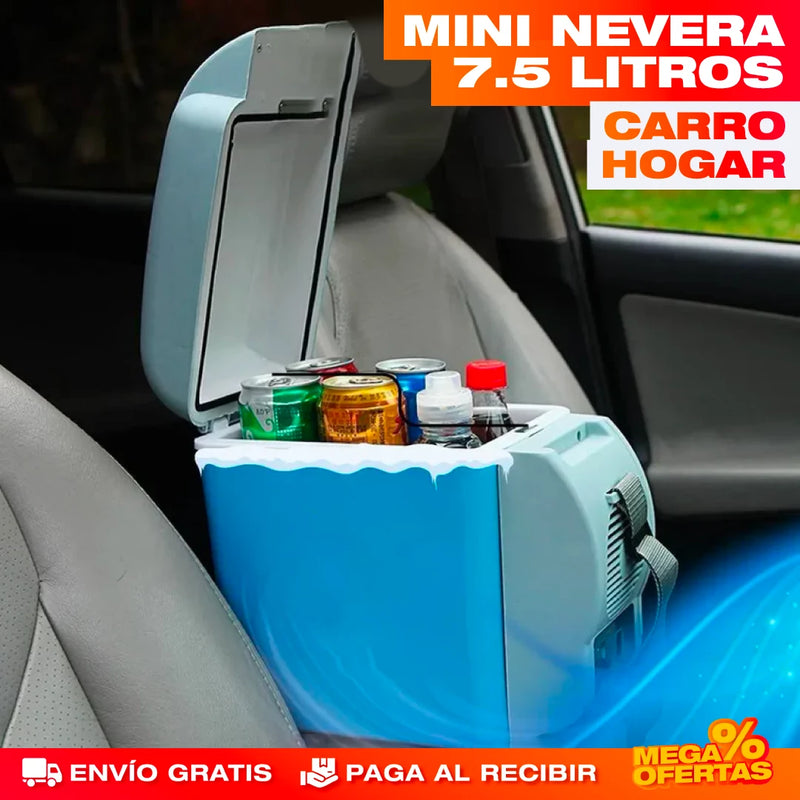 MINI NEVERA 7.5 LITROS PARA CARRO Y EL HOGAR