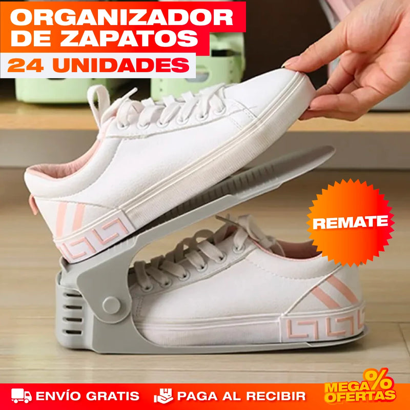 24 ORGANIZADORES DE ZAPATOS AJUSTABLES