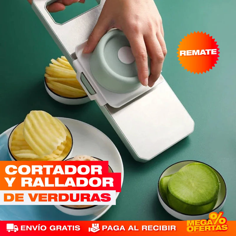 CORTADOR Y RALLADOR DE VERDURAS 6 EN 1.