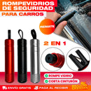 HERRAMIENTA MINI MARTILLO DE SEGURIDAD ROMPEVIDRIOS 2 EN 1