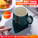 SET TAZA + CALENTADOR DE LUJO