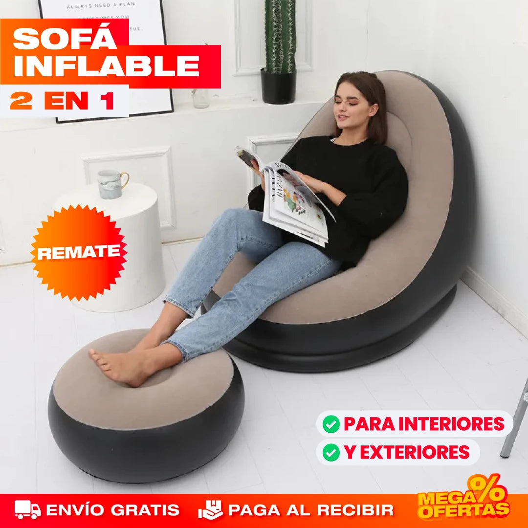 Sofa Inflable Ruffles SOFÁ INFLABLE COMODO 2 EN 1