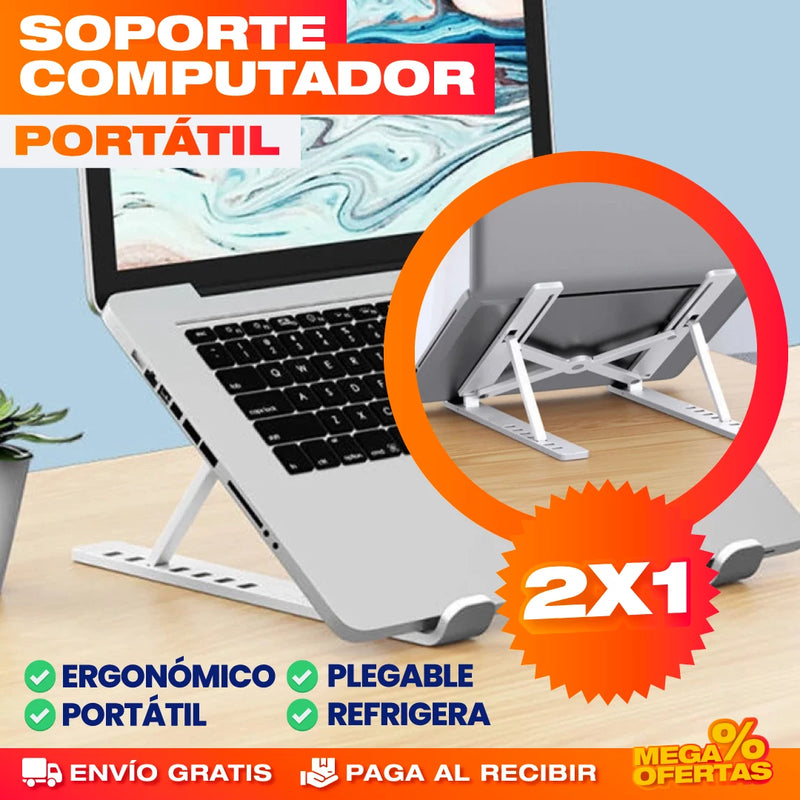 PROMO 2X1 SOPORTE PLEGABLE PARA COMPUTADOR PORTÁTIL