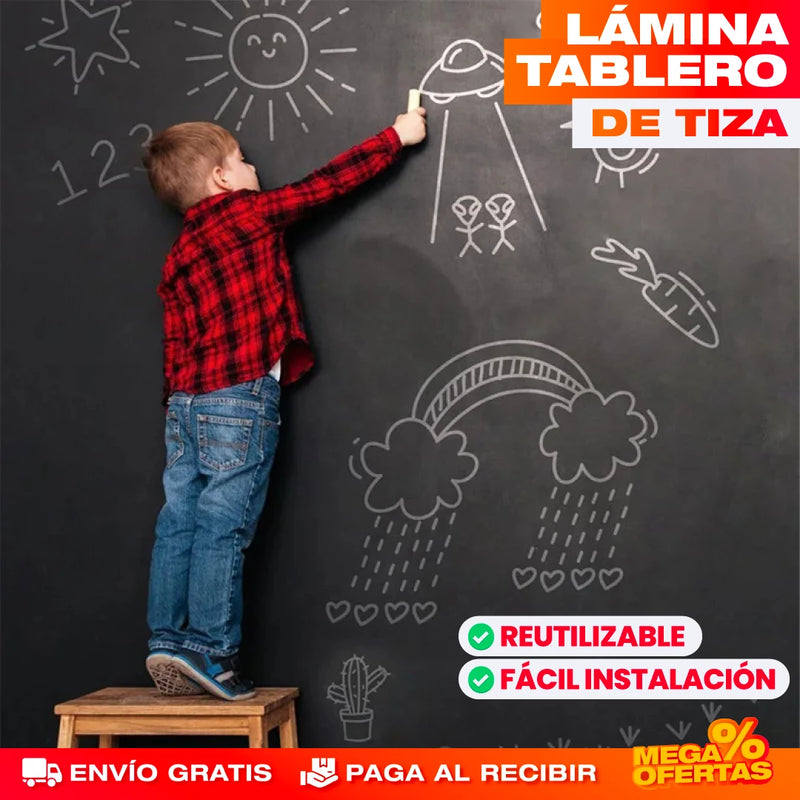 PROMO 2X1 TABLERO ADHESIVO DE TIZA