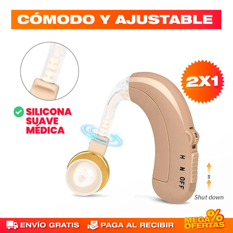 2X1 AUDÍFONO AMPLIFICADOR DE SONIDO PARA LA SORDERA