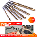 SET X 6 BROCAS DE TITANIO MULTIFUNCIÓN
