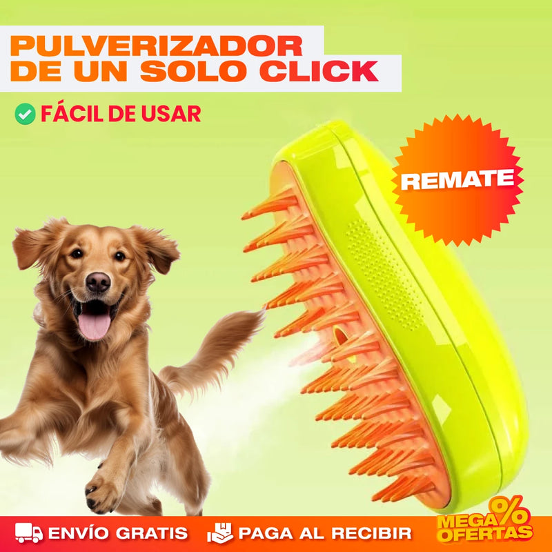 CEPILLO DE VAPOR PULVERIZADOR PARA MASCOTAS