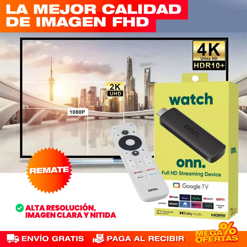 CONVERTIDOR SMART TV DE GOOGLE CON CONTROL REMOTO