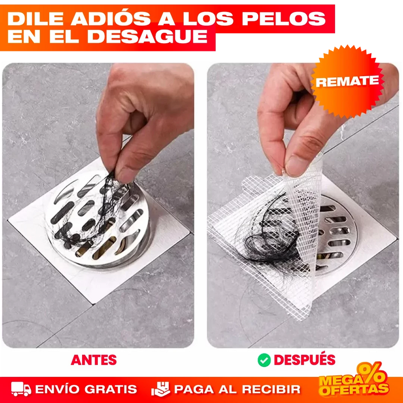 SET X 20 MALLA FILTRO AUTOADHESIVA PARA DUCHA Y COCINA