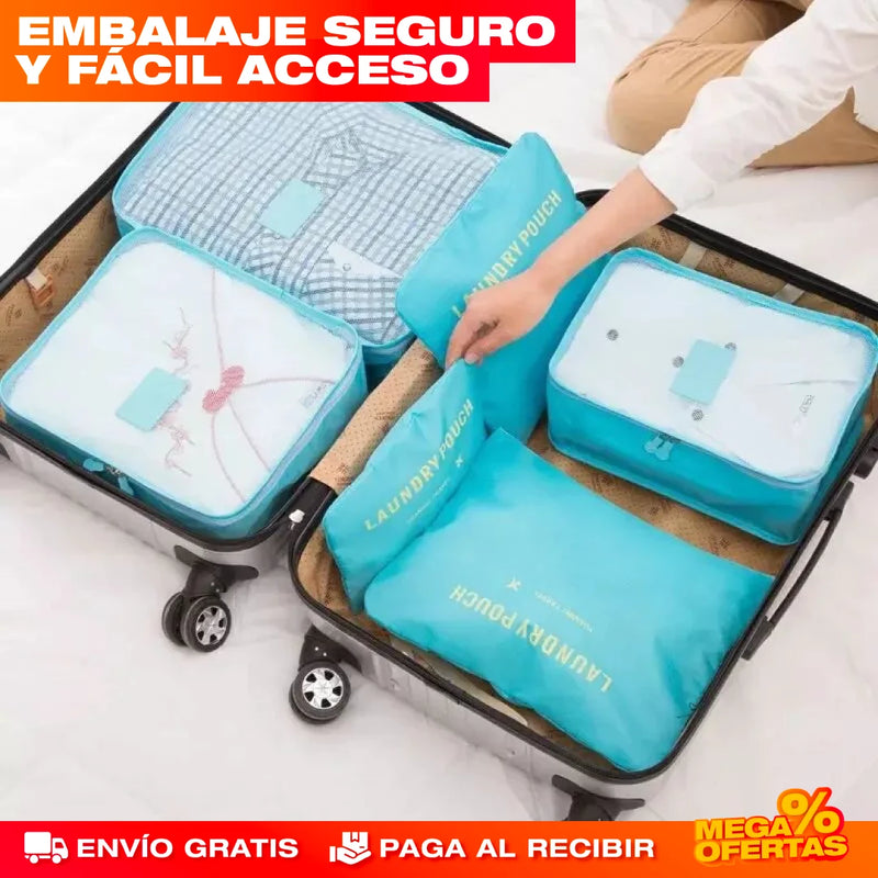 KIT DE BOLSAS DE VIAJE 6 EN 1