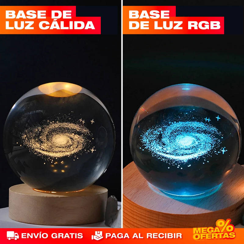 PROMO 2X1 LÁMPARA BOLA DE CRISTAL LED 3D