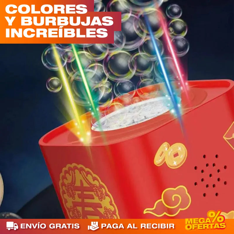 PROMO 2X1 MÁQUINA DE BURBUJAS DE FUEGOS ARTIFICIALES