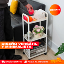 ESTANTE ORGANIZADOR DE 4 NIVELES CON RUEDAS