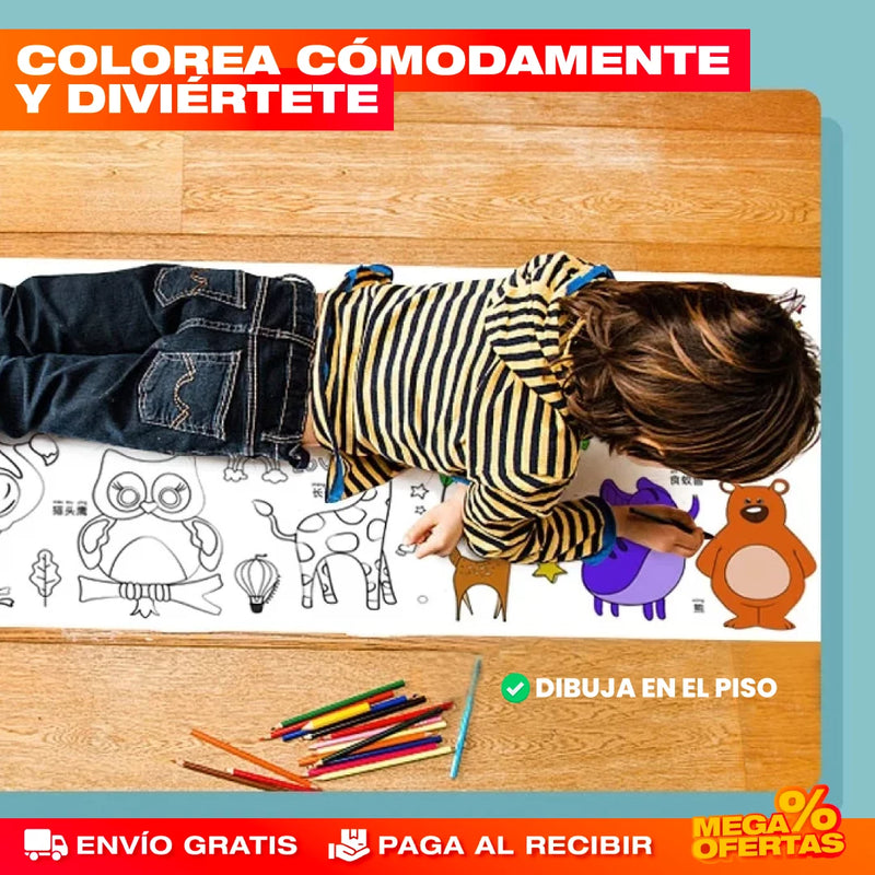 PROMO 2X1 ROLLOS PARA COLOREAR PARA NIÑOS