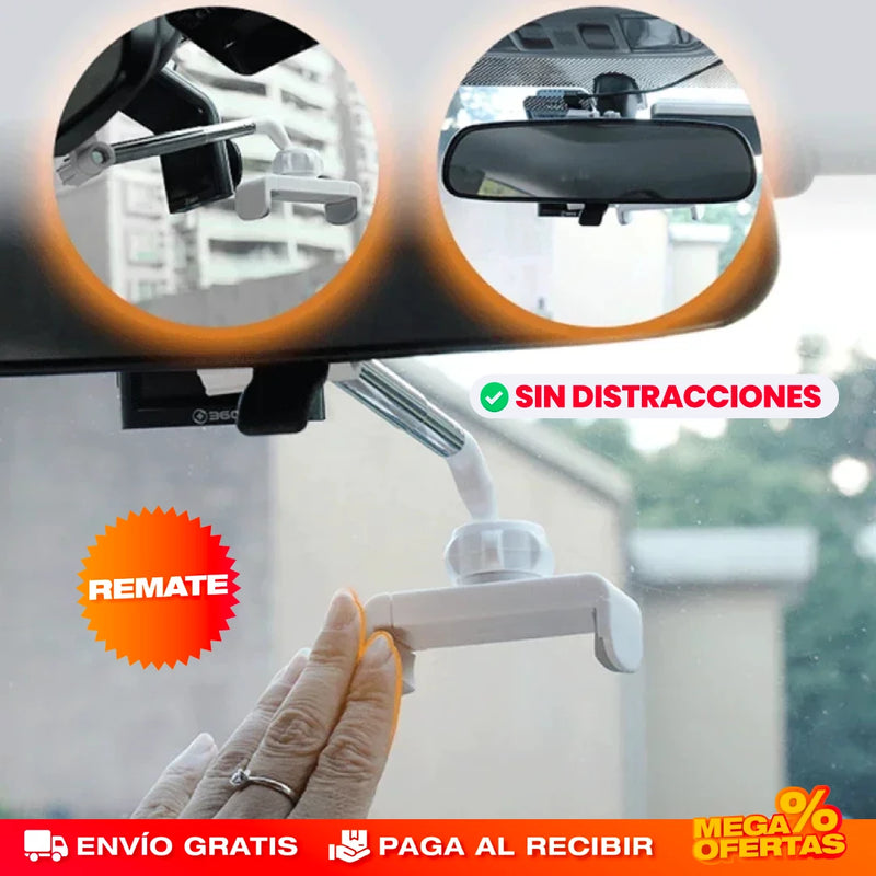 SOPORTE UNIVERSAL 360° DE CELULAR PARA RETROVISOR