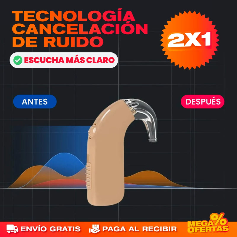 2X1 AUDÍFONO AMPLIFICADOR DE SONIDO PARA LA SORDERA