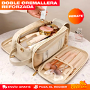 BOLSA DE MAQUILLAJE - NECESER GRANDE DOBLE CREMALLERA