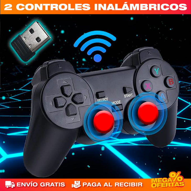 🎮 CONSOLA GAMESTICK 4K (+10.000 JUEGOS DE 9 CONSOLAS) + 2 MANDOS 👾