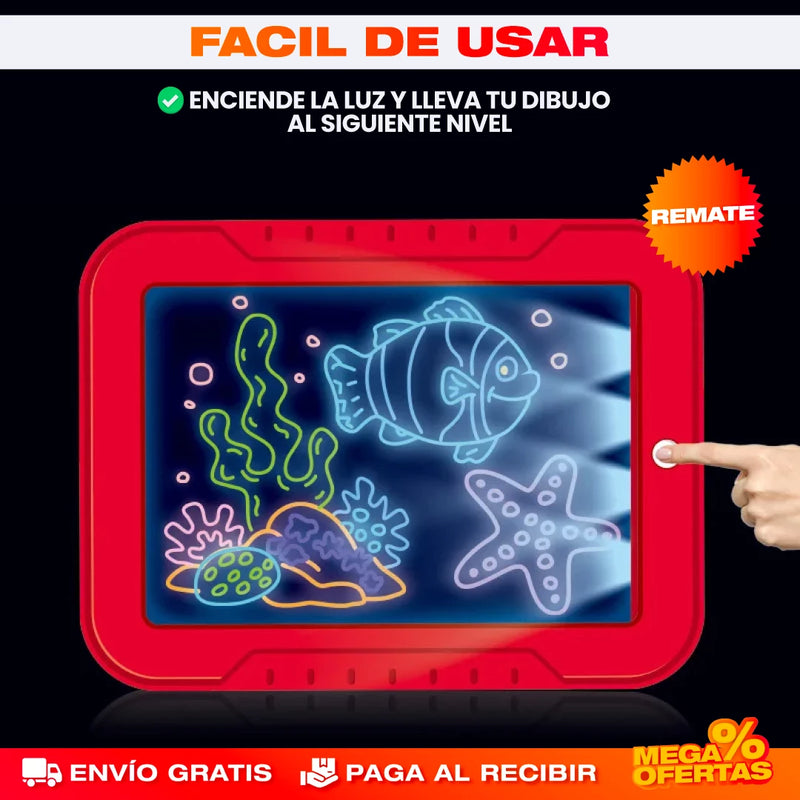 MAGIC PAD LUMINOSO DE DIBUJO PARA NIÑOS