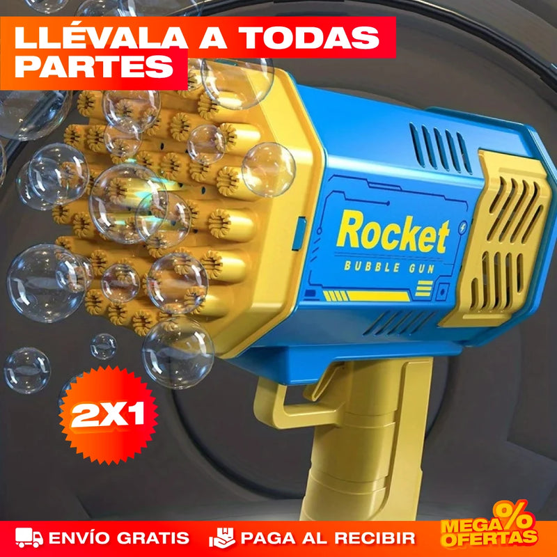 PROMO 2X1 PISTOLA DE BURBUJAS ESPACIAL