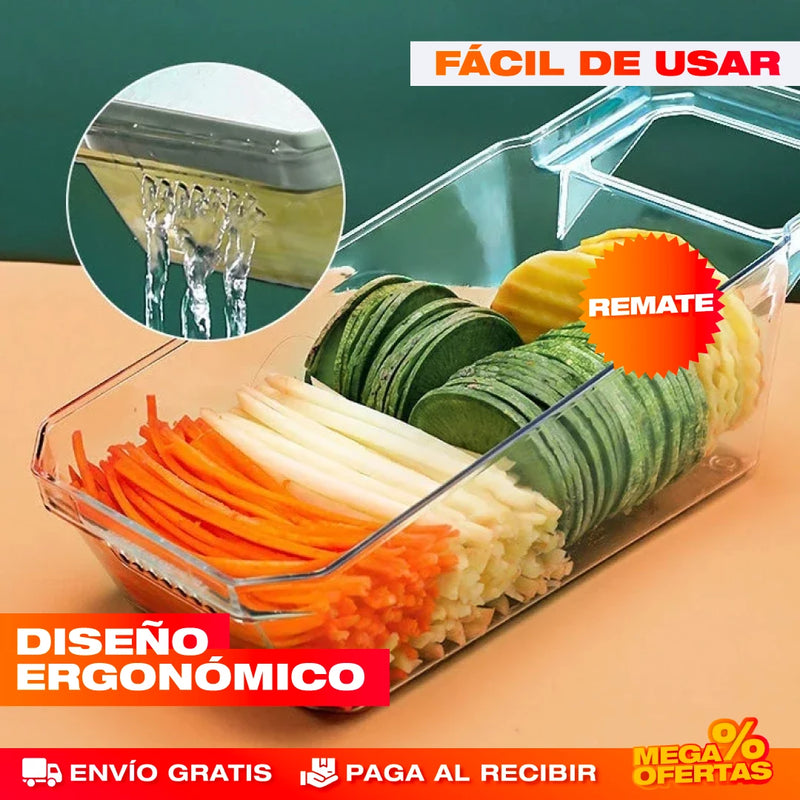 CORTADOR Y RALLADOR DE VERDURAS 6 EN 1.