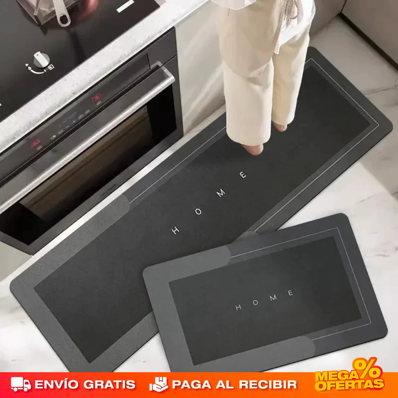 COMBO DE 2 ALFOMBRAS ANTIDESLIZANTES, SUPER ABSORBENTES PARA COCINA