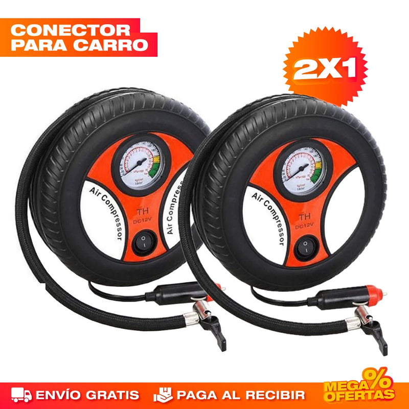 PROMO 2X1 COMPRESOR DE AIRE PORTÁTIL PARA LLANTAS