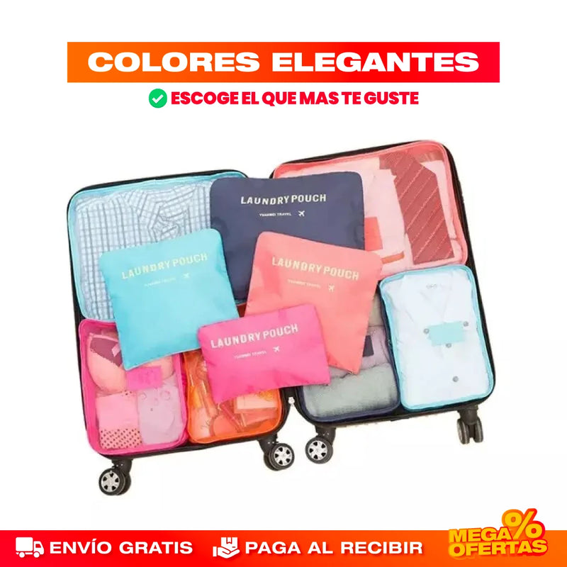 KIT DE BOLSAS DE VIAJE 6 EN 1