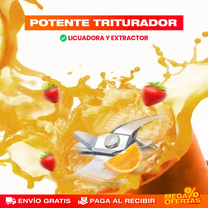 LICUADORA PORTÁTIL PARA JUGOS, BATIDOS Y SUPLEMENTOS.