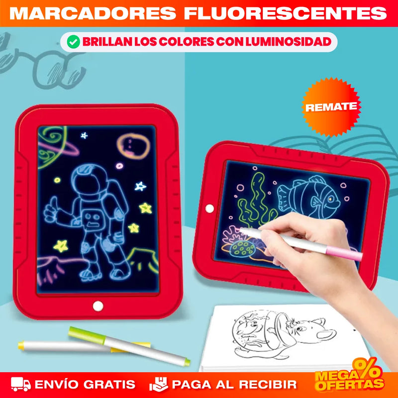 MAGIC PAD LUMINOSO DE DIBUJO PARA NIÑOS