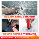 HERRAMIENTA MINI MARTILLO DE SEGURIDAD ROMPEVIDRIOS 2 EN 1
