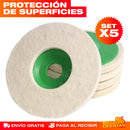 SET DE 5 DISCOS PULIDORES DE LANA