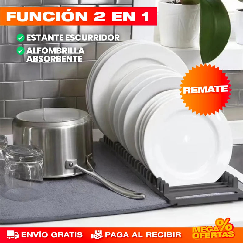 PROMO 2X1 ALFOMBRILLA ESCURRIDORA DE PLATOS SUPER ABSORBENTE