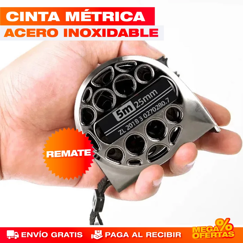 CINTA MÉTRICA ACERO INOXIDABLE ANTICORROSIÓN