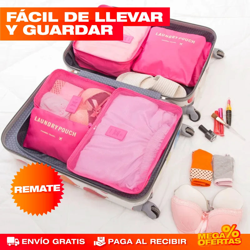 KIT DE BOLSAS DE VIAJE 6 EN 1