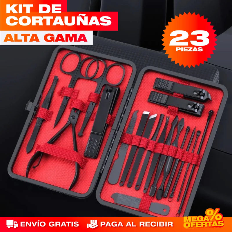 KIT CORTAUÑAS DE 23 PIEZAS ALTA GAMA